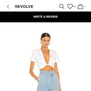 GAUGE81 White Plunge Crop Top